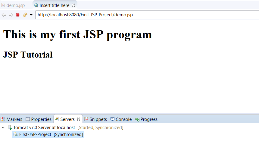 First-Program-JSP-in-Eclipse